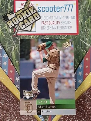 2009 Upper Deck Update~#21⭐MAT LATOS⭐ {RC}《 "GOLD" Foil 》#/99~PADRES - Image 1 of 2