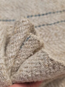 Lona Lino Tejido Antiguo Homespun Tela Antiguo Original Natural RaroVintage - Imagen 1 de 13