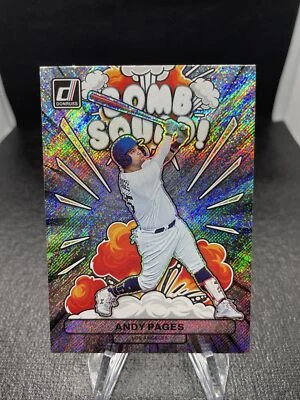 2023 Panini Donruss Baseball Andy Pages Rapture Parallel Bomb Squad Insert BS6 - Image 1 of 3