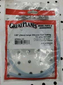 Great Planes Part# GPMQ4133 Large Silicone Glow Fuel Tubing 3mm 1/8" NOS - Picture 1 of 3