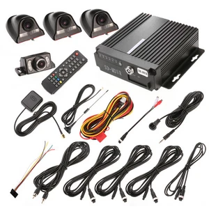 4Ch Vehicle Car 3G Mobile DVR Video Recorder + 4 Camera Cable Remote Kit - Picture 1 of 12