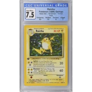 1999 Pokémon Deutsch Raichu - 1. Auflage Basisset Holo, CGC 7.5 14/102 - Bild 1 von 2