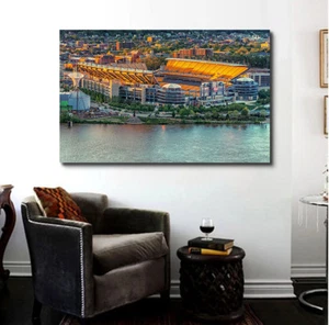 Heinz Field Pittsburgh Steelers Stadium Aerial View Print Canvas/Glosss Steelers - Picture 1 of 3