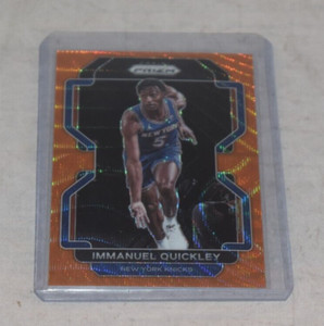 2021-22 Panini Prizm #129 Immanuel Quickley Orange Wave 35/60 New York Knicks