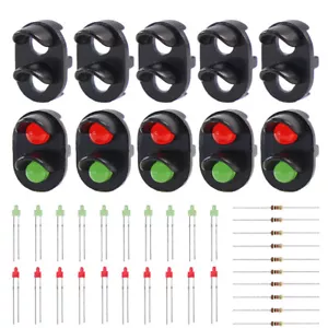 10 sets Target Faces With Red Green LEDs for Railway Signal N Z Scale 2 Aspects - Picture 1 of 6