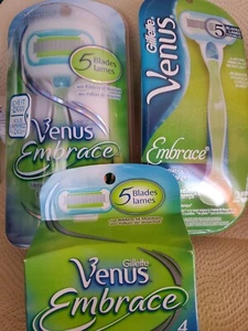 2Gillette Venus Embrace Rasiermesser & Minen 4 Patronen 5 Klingen Patronen insgesamt 8 - Bild 1 von 8