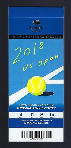 SERENA WILLIAMS NAOMI OSAKA - 2018 US OPEN TENNIS TICKET STUB BOOK - 15 TICKETS Cover