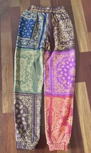 Farm Rio Women's Sweatpants Bandana Dream Scarf Size XXS Multicolor MSRP $160 - Picture 1 of 5