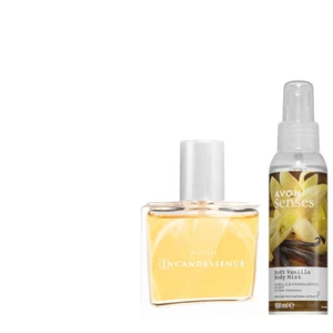 1L|192,31)2tlg Avon Incandessence Damen Eau de Parfum + Senses Soft Vanilla Mist - Bild 1 von 1