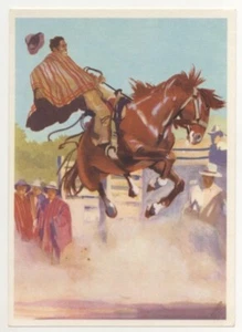 REITERSPIELE DER GAUCHOS LATEINAMERIKA IMAGE CARD 1950'S - Picture 1 of 2