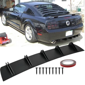 For Ford Mustang GT Rear Diffuser Shark 5 Fins Bumper Lip Splitter Spoiler - Picture 1 of 14