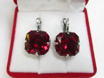 Earrings modern costume jewelry, brass, silver plated, weight 6,01 - Image 1 of 4