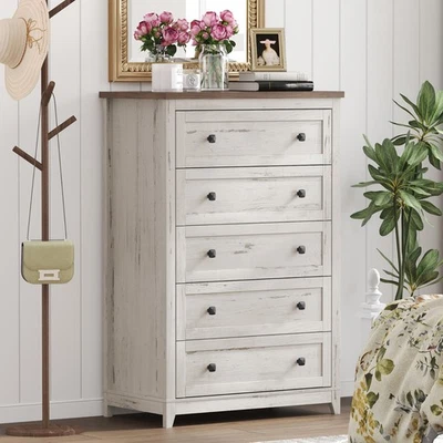 Lifewit Farmhouse 5 Drawers Dresser for Bedroom, Dressers & Chests of Drawers - Image 1 of 4