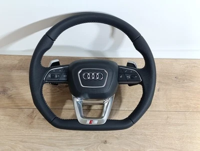 Volante AUDI Q5 Q7 Q8 2018-2024 parte inferior plana medio perforado NUEVO Foto 1 de 4