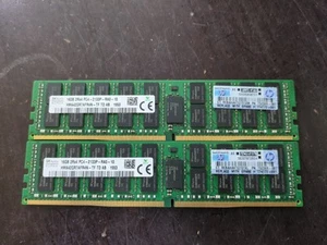 Lot of 2 -- 32GB (2x16GB) SK HYNIX 2RX4 DDR4 PC4-2133P Server Memory RAM - Picture 1 of 2