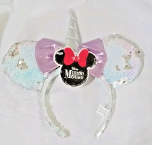 Minnie Mouse Disney Ohren Stirnband Neon Tuesday, weiße Pailletten, Schleife Claire's - Bild 1 von 1