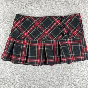 Vintage Rue 21 Micro Minirock Damen XL kariert Knöpfe Y2K Academia Bratz - Bild 1 von 8