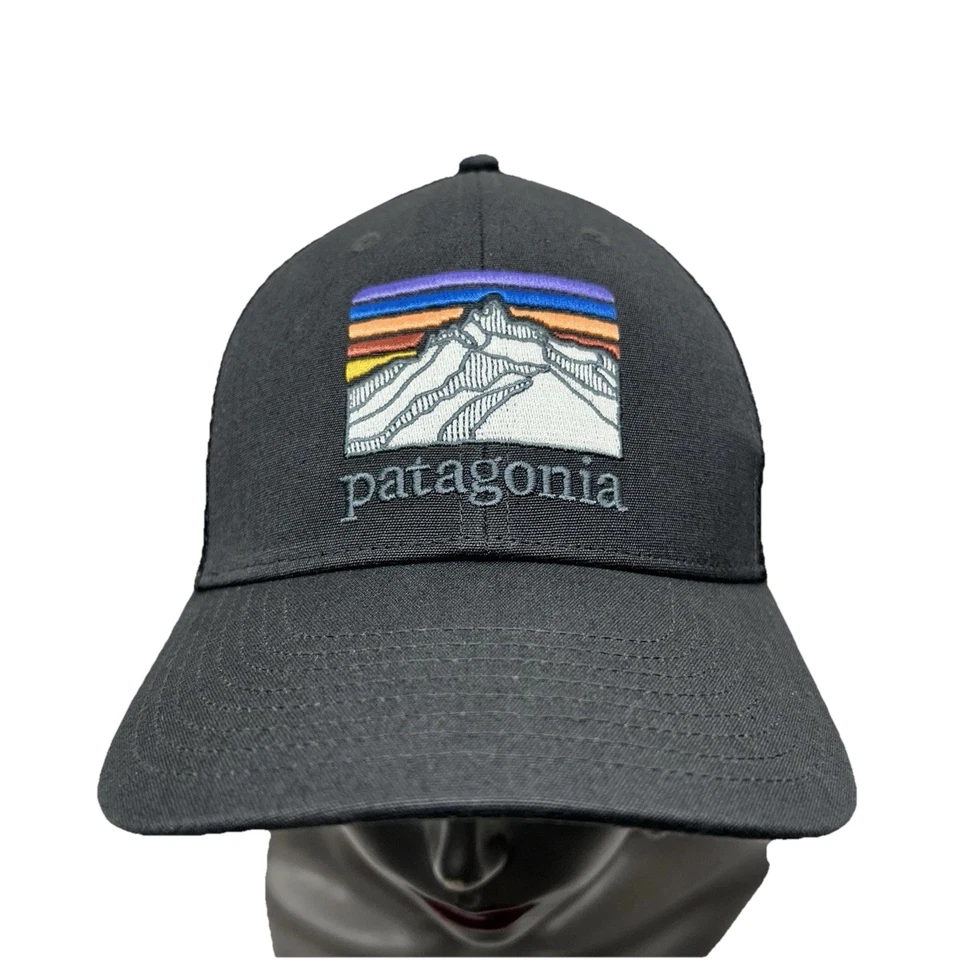 Patagonia Mens Line Logo Ridge LoPro Trucker Hat - Ink Black