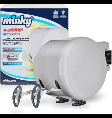 Retractable Duo Reel Washing Line, Grey, 2X15M, Packaging May Vary - Image 1 of 3