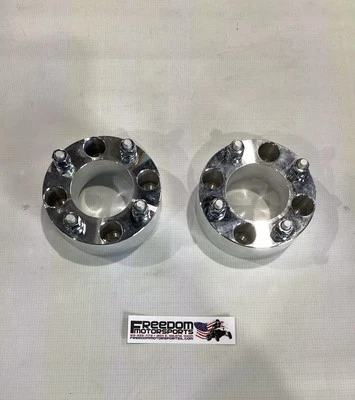 Moose 2” Aluminum Wheel Spacers- Two Chrome Aluminum Spacers With Bolts-Lug Nuts - Image 1 of 3