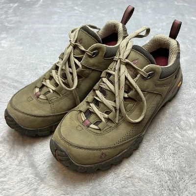 Vasque Talus Trek Low Hiking Shoes Boots Women 6M Olive UltraDry Leather Vibram - Image 1 of 4