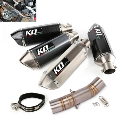 For Honda CBR400R CB500F 2016-2025 2" Slip On Muffler Exhaust Tips Mid Link Pipe - image 1 of 4