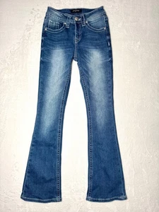 Fire & Rain Jeans Womens 0 Flare Embellished Stretch Y2K Western Retro Boho - Picture 1 of 8