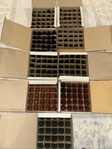 225 C9 Weihnachten Ersatzbirnen alle neu im Karton rot grün lila bernsteinfarben - Bild 1 von 20