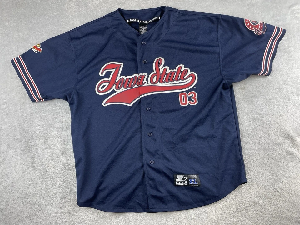 Team Starter Iowa State Cyclones Jersey Size XL 2xl Navy Red - Image 1 of 4