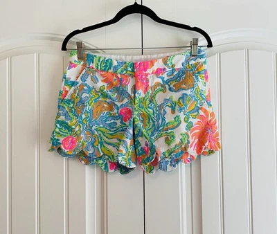 Pantalones Cortos Lilly Pulitzer Buttercup Festoneados Resort Blanco Casa Marina Para Mujer Talla 0 Foto 1 de 4