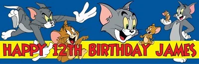 2 No. Banners personales de cumpleaños de Tom y Jerry Foto 1 de 3