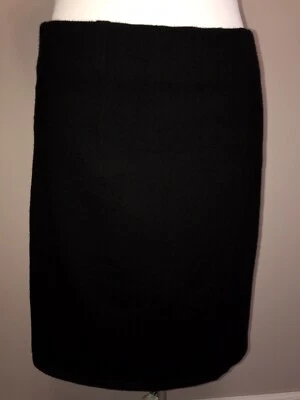 $1298 NUEVO CON ETIQUETAS Ralph Lauren Colección Etiqueta Púrpura Mezcla Cachemira Falda Negra Talla L Foto 1 de 4