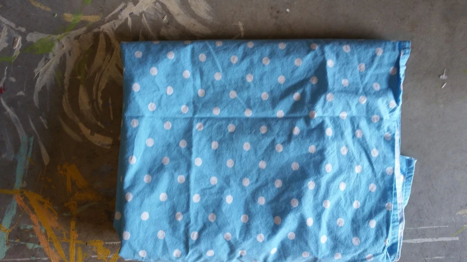 Sábana plana doble Pottery Barn Teen "Dottie - Aqua" Foto 1 de 1