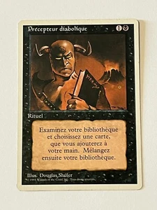 Diabolic Tutor (Foreign French Precepteur Diabolique) MTG Revised Uncommon LP x1 - Picture 1 of 2