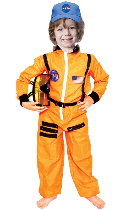 NASA EXPLORER ASTRONAUT 儿童万圣节服装男孩尺寸 M 8-10 — 第 1/1 张图片