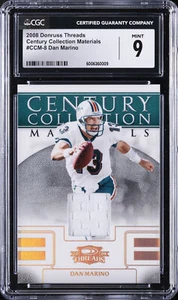 2008 DONRUSS THREADS CENTURY COLLECTION MATERIALS DAN MARINO 142/250 CGC 9 - Picture 1 of 2