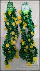 2 NEW ST PATRICK'S DAY 12 FT TINSEL GARLANDS GREEN WITH GOLD COINS 