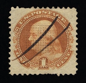 VERY AFFORDABLE GENUINE SCOTT #112 F-VF USED 1869 PICTORIAL NBNC CLEAR G-GRILL - Picture 1 of 2