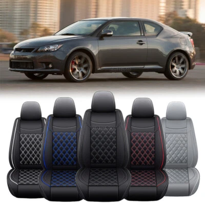 For Scion tC xB Car Seat Covers Deluxe PU Leather Full Set Front Rear 2/5-Seats - Image 1 of 4