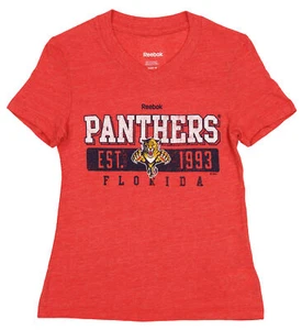 Reebok NHL Youth Girls (7-16) Florida Panthers V-Neck Short Sleeve Tee - Picture 1 of 4