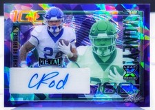 Chris Rodriguez Jr RC 2023 Leaf So Money Purple Cracked Ice Ultra Rare SSP /5 🔥