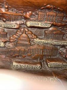 Vintage 1958 US Capitol Washington DC Silberne 3D tray White House Lincoln - Picture 1 of 12