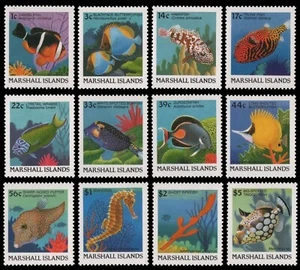 Islas Marshall 1988 - Mi-Nr. 150-161 ** - MNH - Peces / Fish - Imagen 1 de 1