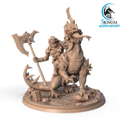 Darnosh - Orc Lizard Rider - Signum Games - Fantasy Dungeons and Dragons D&D