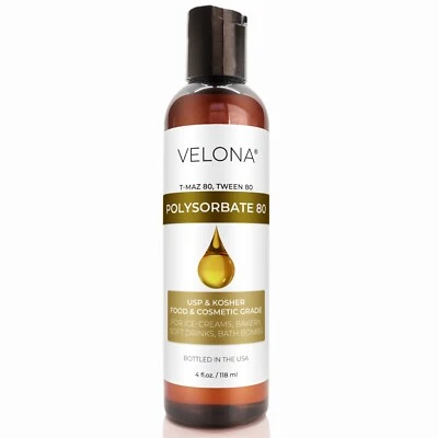 Polysorbate 80 by Velona - 4 Fl Oz Solubilizer, Food Cosmetic Grade Cooking - Image 1 of 4