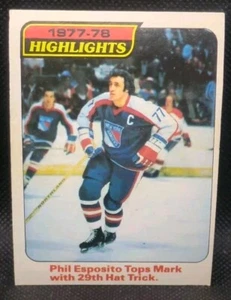 Phil Esposito 1978-79 O-Pee-Chee Hockey OPC #2 Highlights New York Rangers - Picture 1 of 3