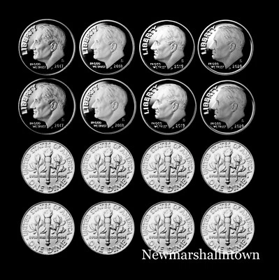 2017 2018 2019 2020 P+D+S+S Roosevelt Set ~ Silver & Clad Proof & PD Bank Rolls - Image 1 of 4