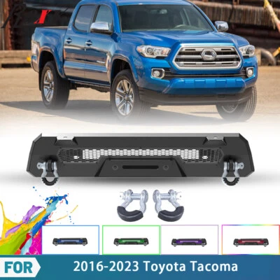 Front Bumper For 2016-2023 Toyota Tacoma Bumper w/ D-Ring Shackles - Image 1 of 4
