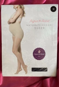 Ingrid & Isabel Maternity Sheer Nylon Hosiery Pantyhose Sz 1 black Small S - Picture 1 of 2