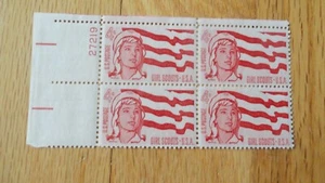 Vintage Unhinged US Postage Block of (4) Girl Scout Stamps - Picture 1 of 3